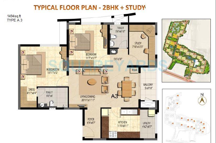 2 BHK 1494 Sq. Ft. Apartment