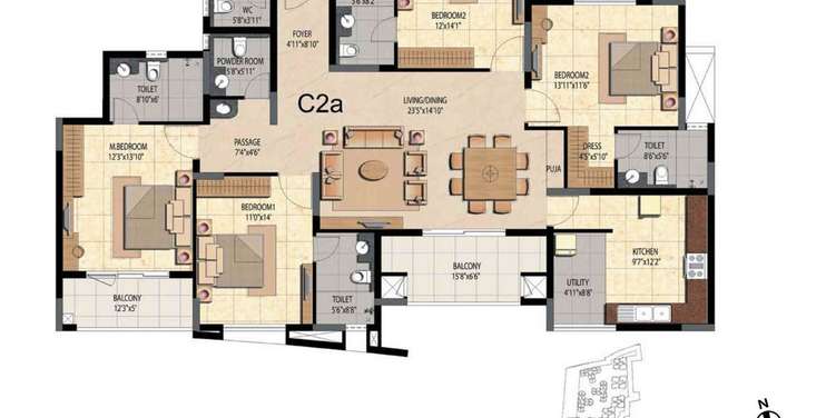 prestige bella vista apartment 4 bhk 2474sqft 20220106180127