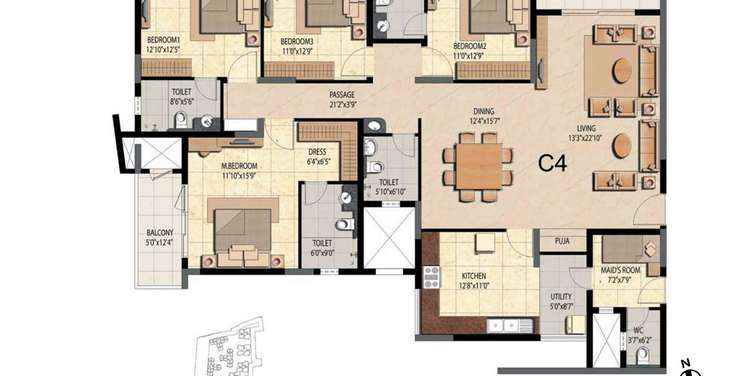 prestige bella vista apartment 4 bhk 2621sqft 20220106180102