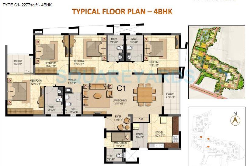 4 BHK 2277 Sq. Ft. Apartment