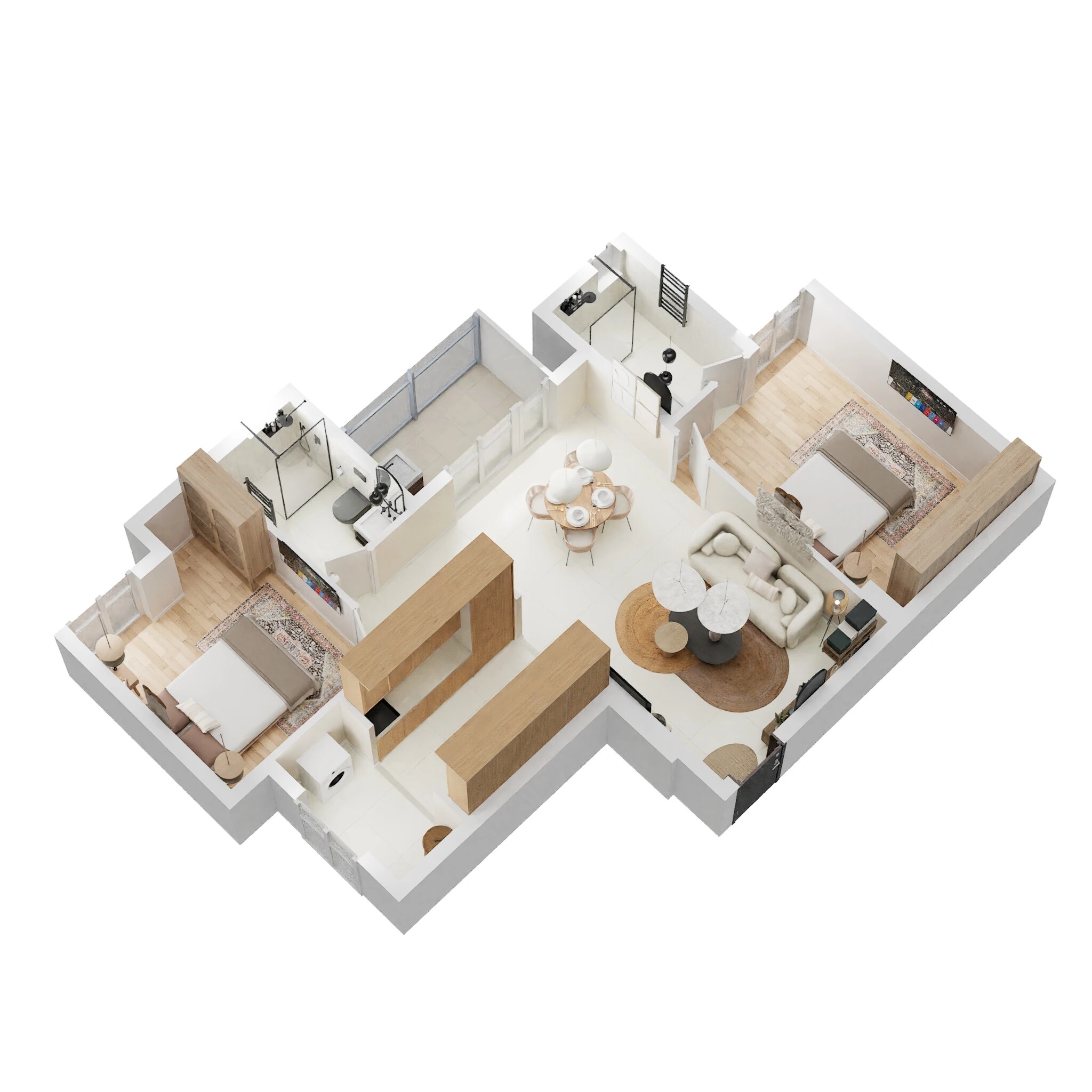 Floor plan of 2 BHK 1038 Sq. Ft. Apartment in Prestige Windsor Park, Chennai