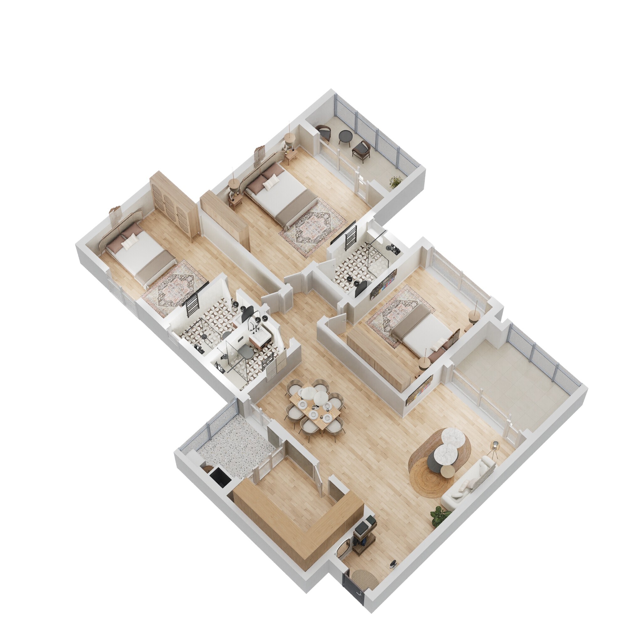 3 BHK 2162 Sq. Ft. Apartment