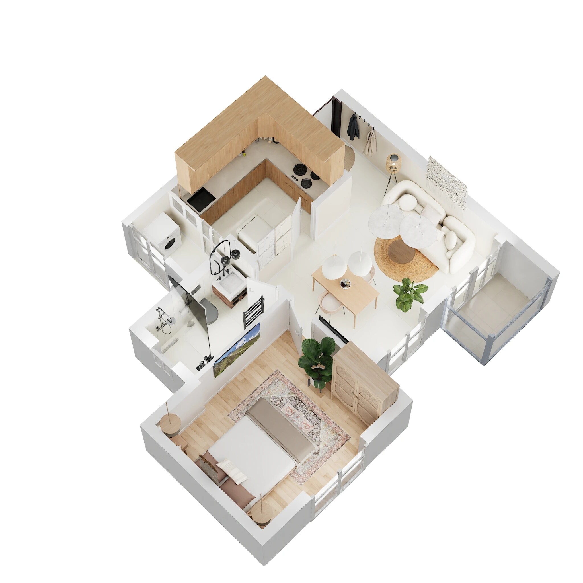 1 BHK 620 Sq. Ft. Apartment