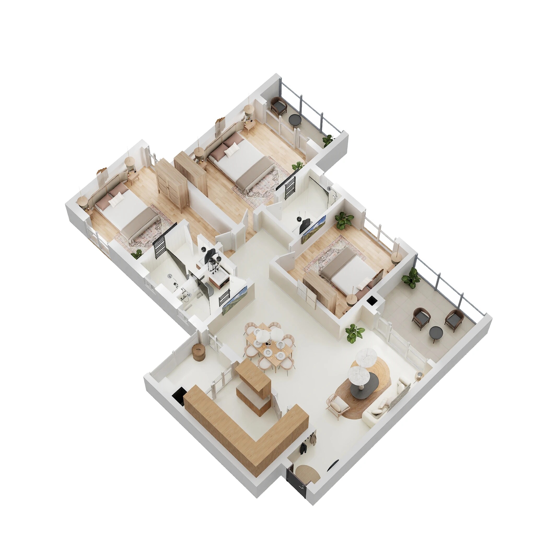 3 BHK 1922 Sq. Ft. Apartment