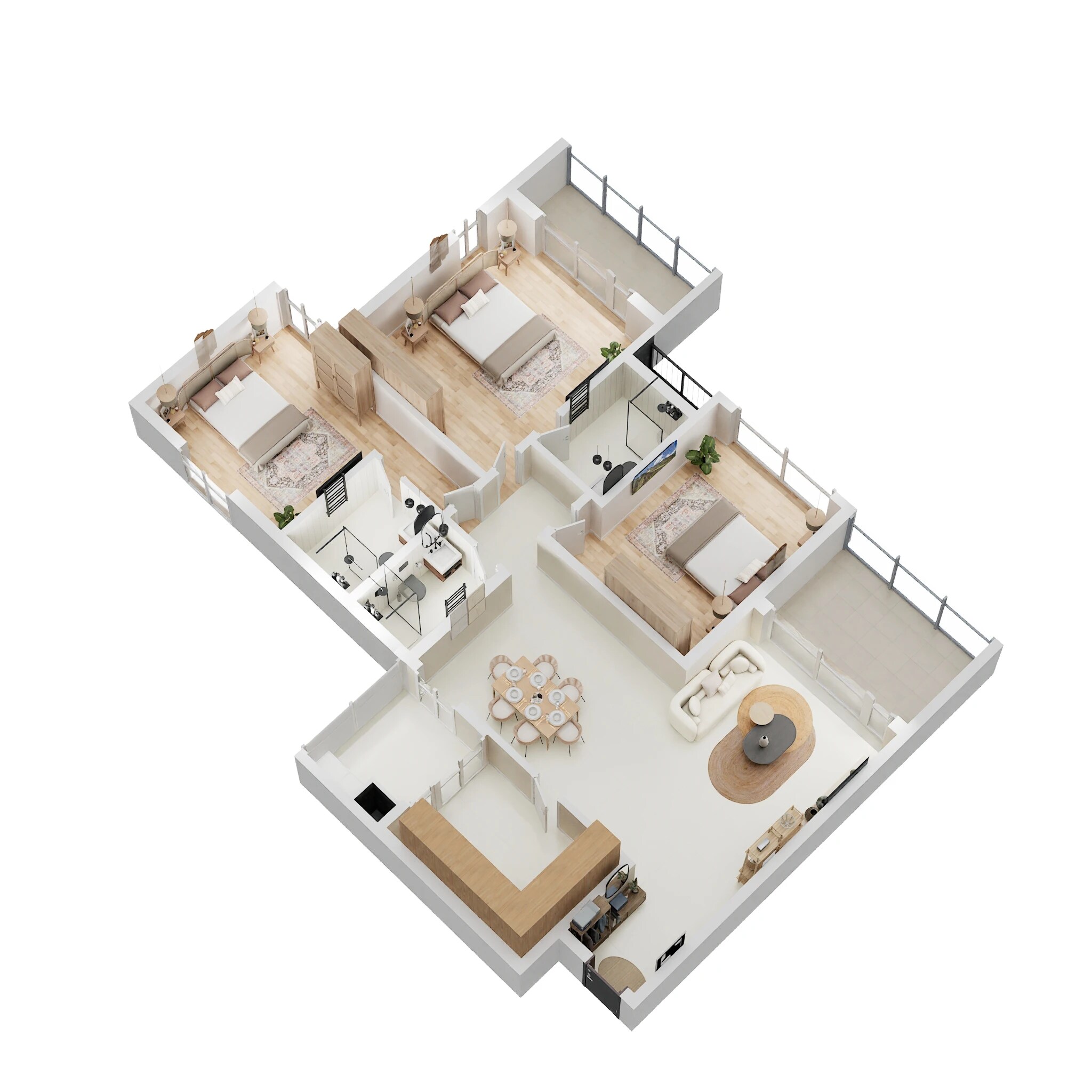 3 BHK 2162 Sq. Ft. Apartment