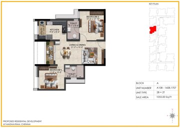  2 BHK Apartment at Radiance Solitaire, Madhavaram – for Sale