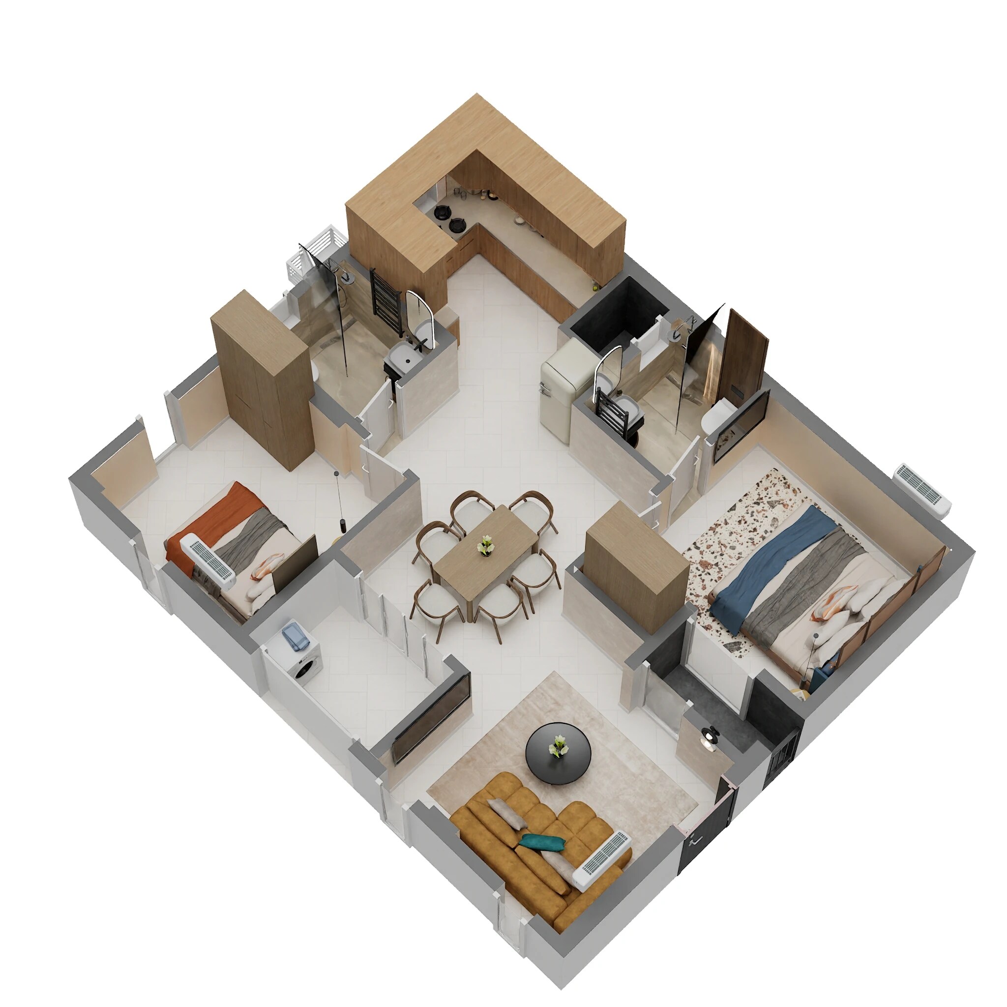 2 BHK 839 Sq. Ft. Apartment