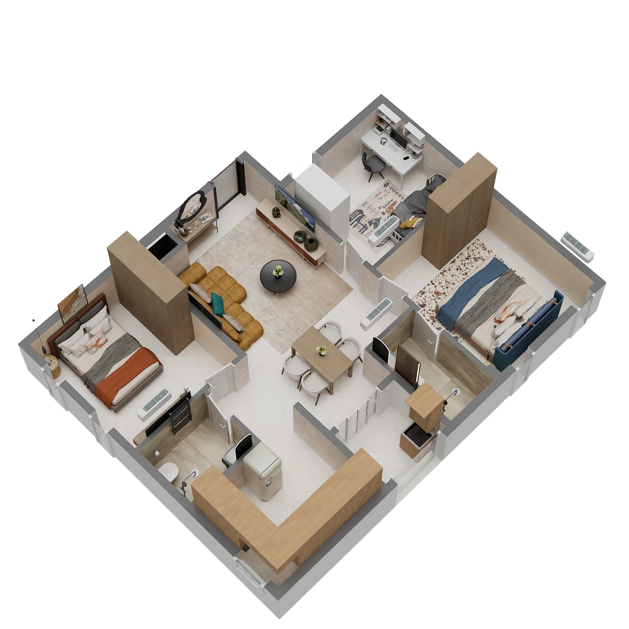 2 BHK 948 Sq. Ft. Apartment