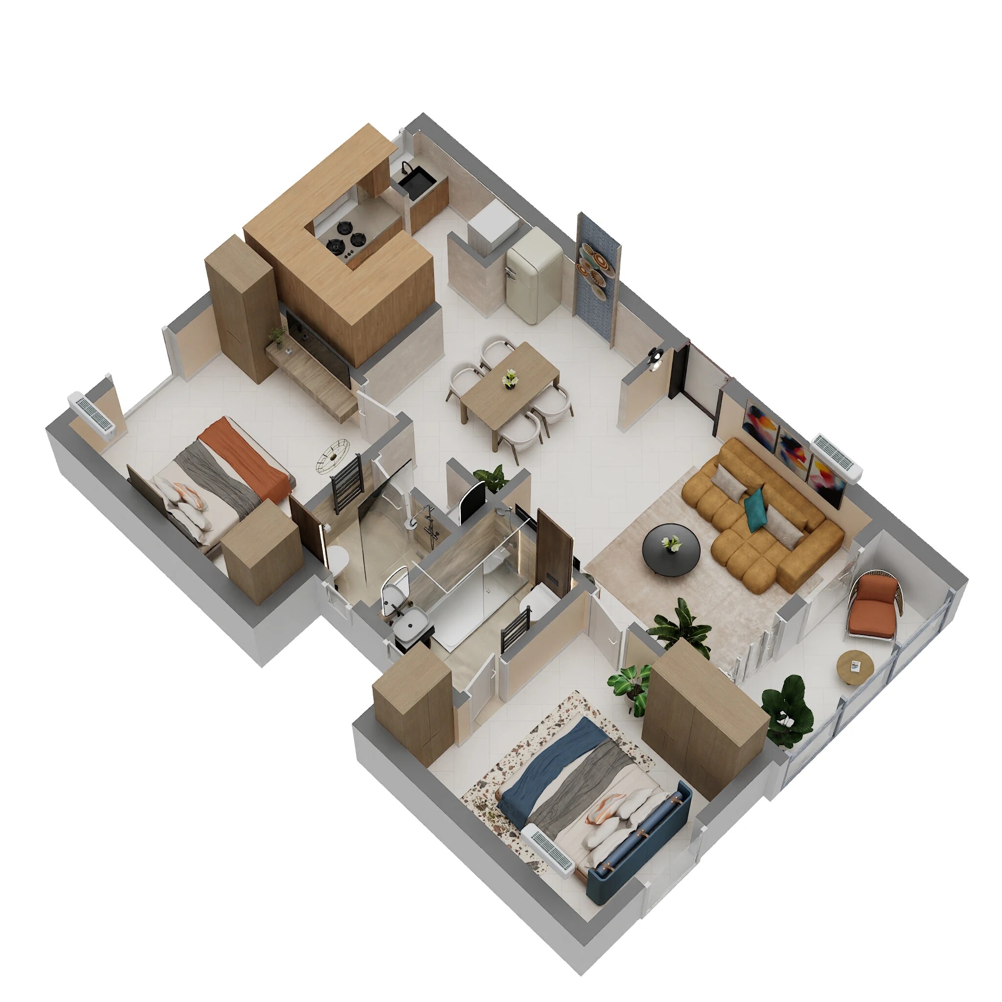 2 BHK 1026 Sq. Ft. Apartment