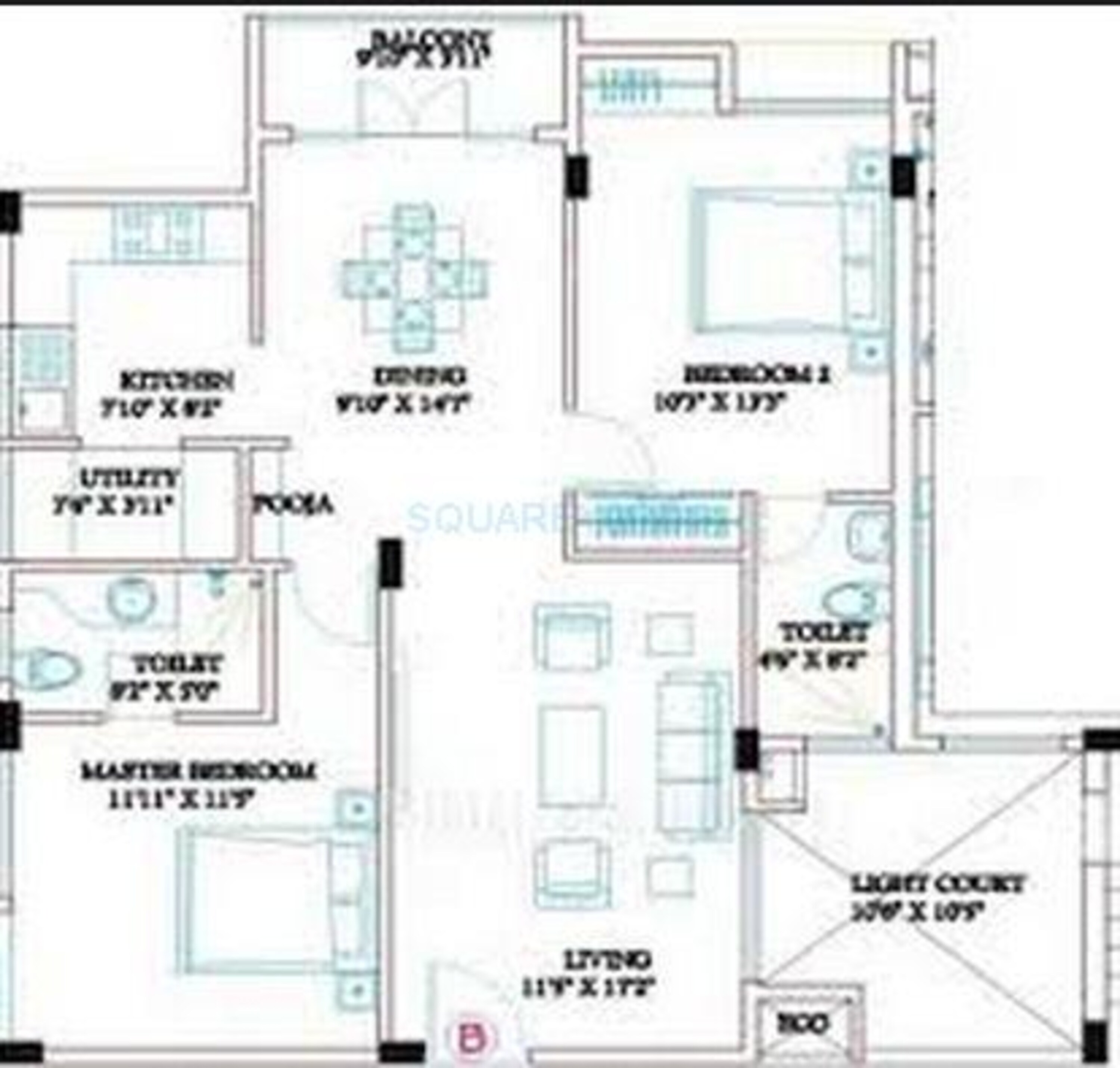 ramaniyam classic rudra apartment 2bhk 1129sqft1