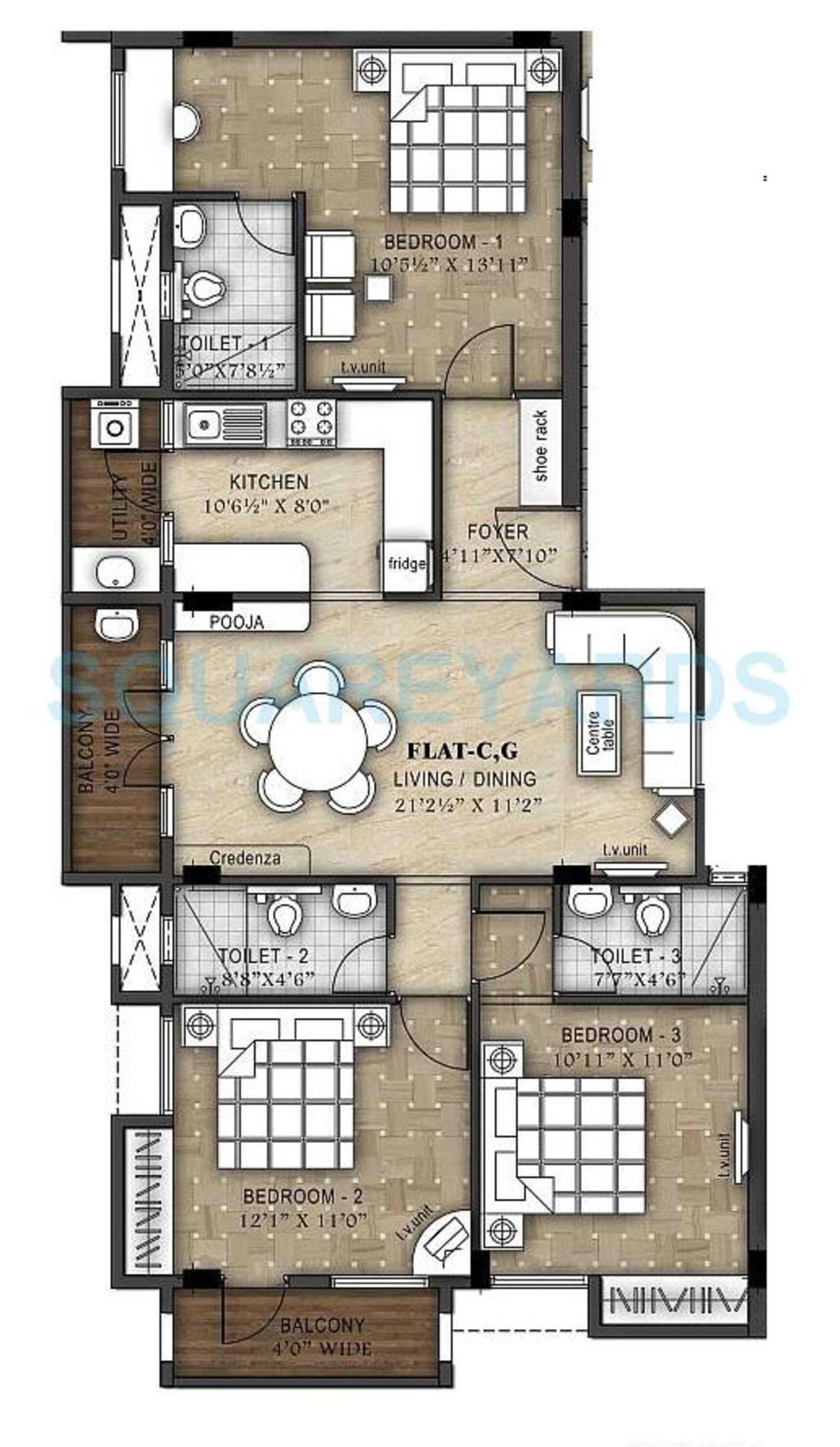 ramaniyam d 106 apartment 3bhk 1490sqft1