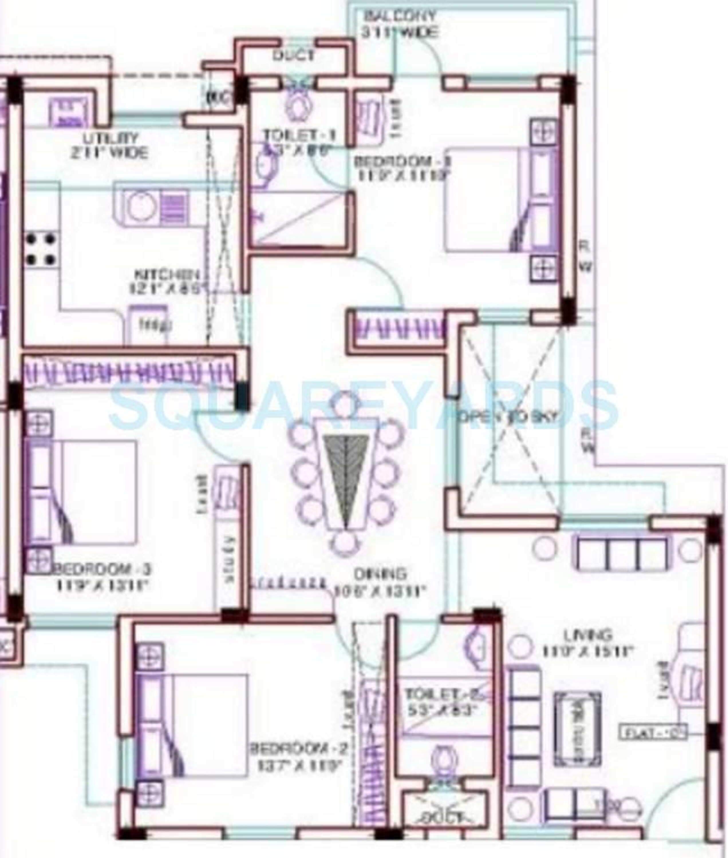 ramaniyam gauravv apartment 3bhk 1700sqft1