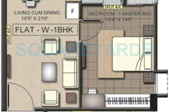 ramaniyam pushkar phase ii apartment 1bhk 620sqft1