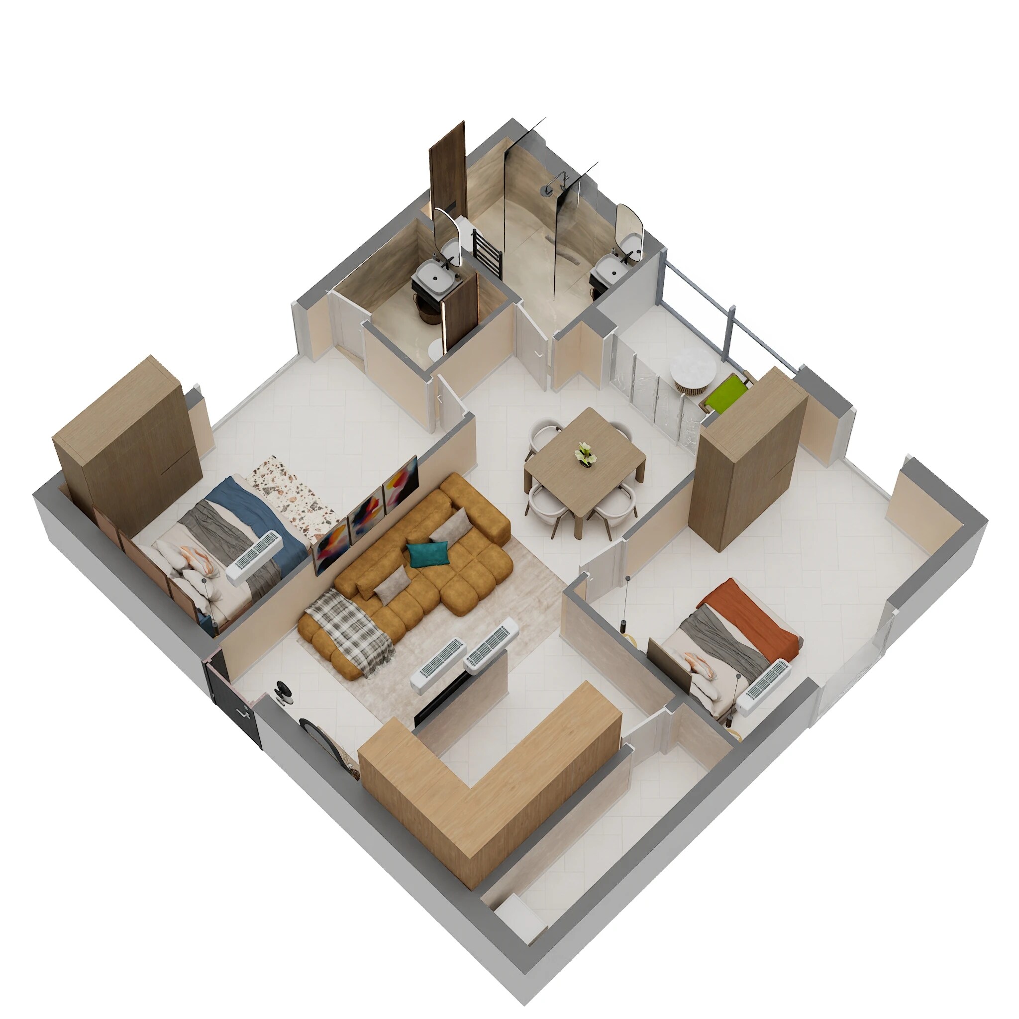 2 BHK 1062 Sq. Ft. Apartment