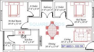 Floor plan of 2 BHK 930 Sq. Ft. Apartment in Royal Splendour Adria, Chennai