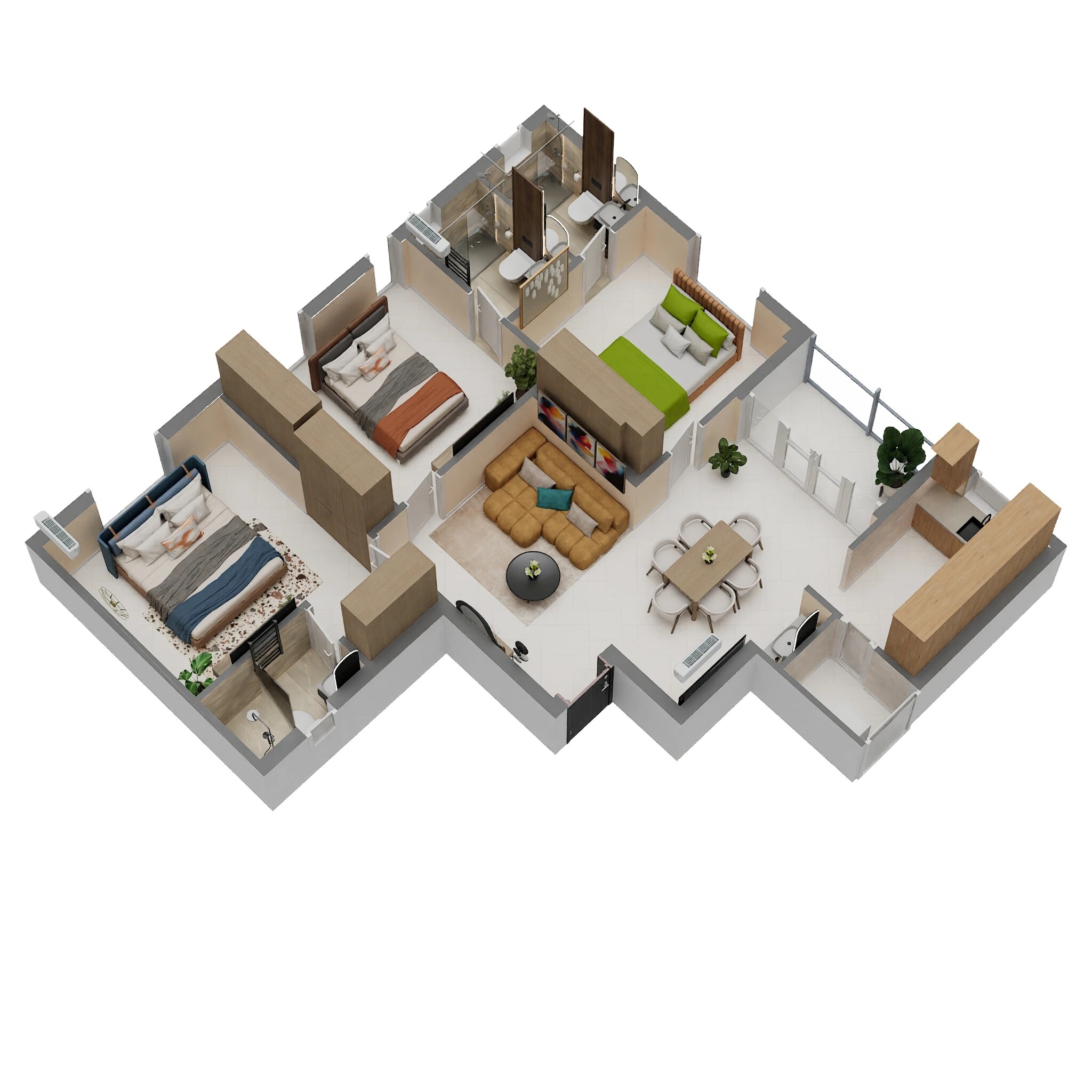 3 BHK 1365 Sq. Ft. Apartment