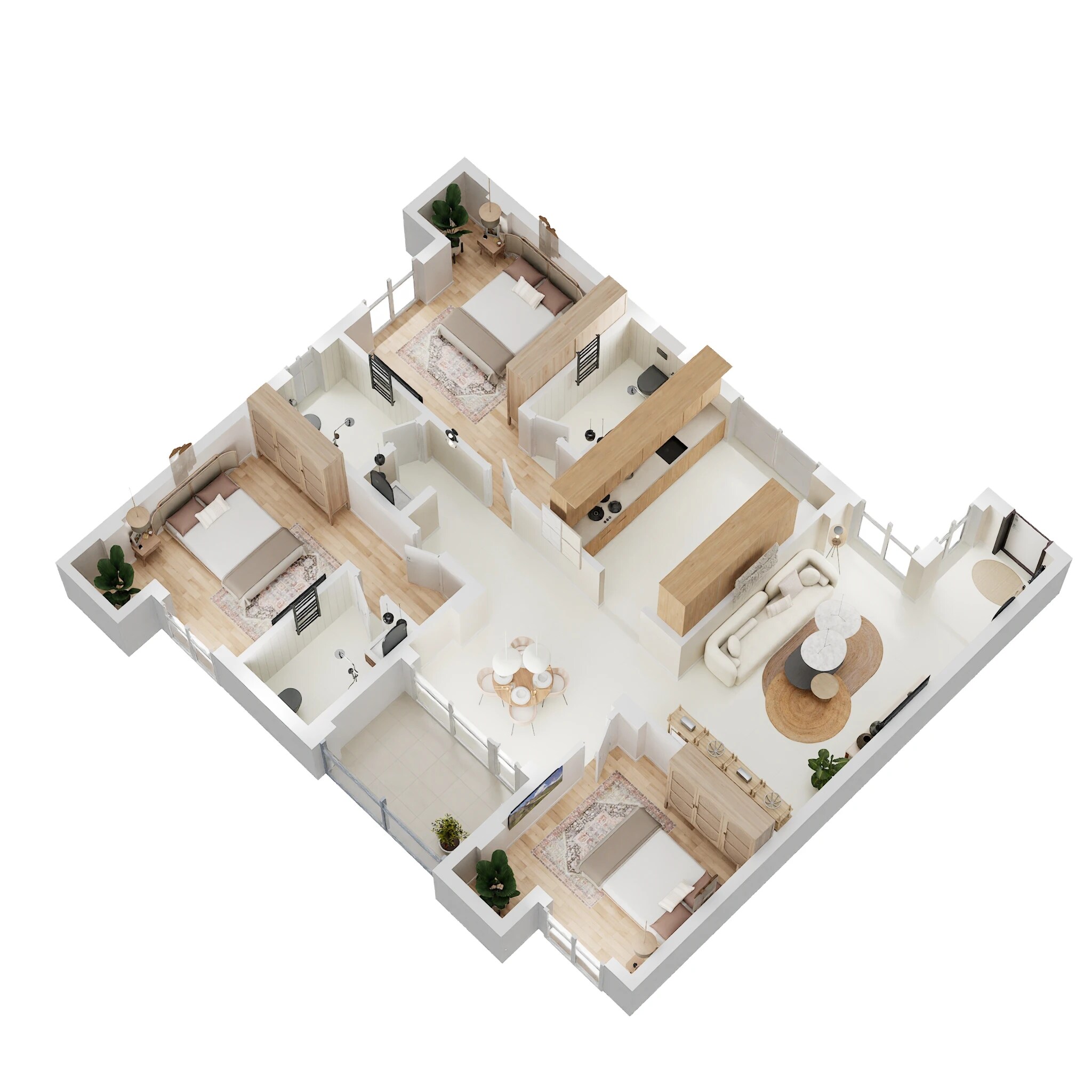 3 BHK 1390 Sq. Ft. Apartment