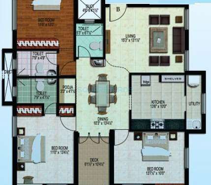 sidharth housing pluto apartment 3bhk 1400sqft1
