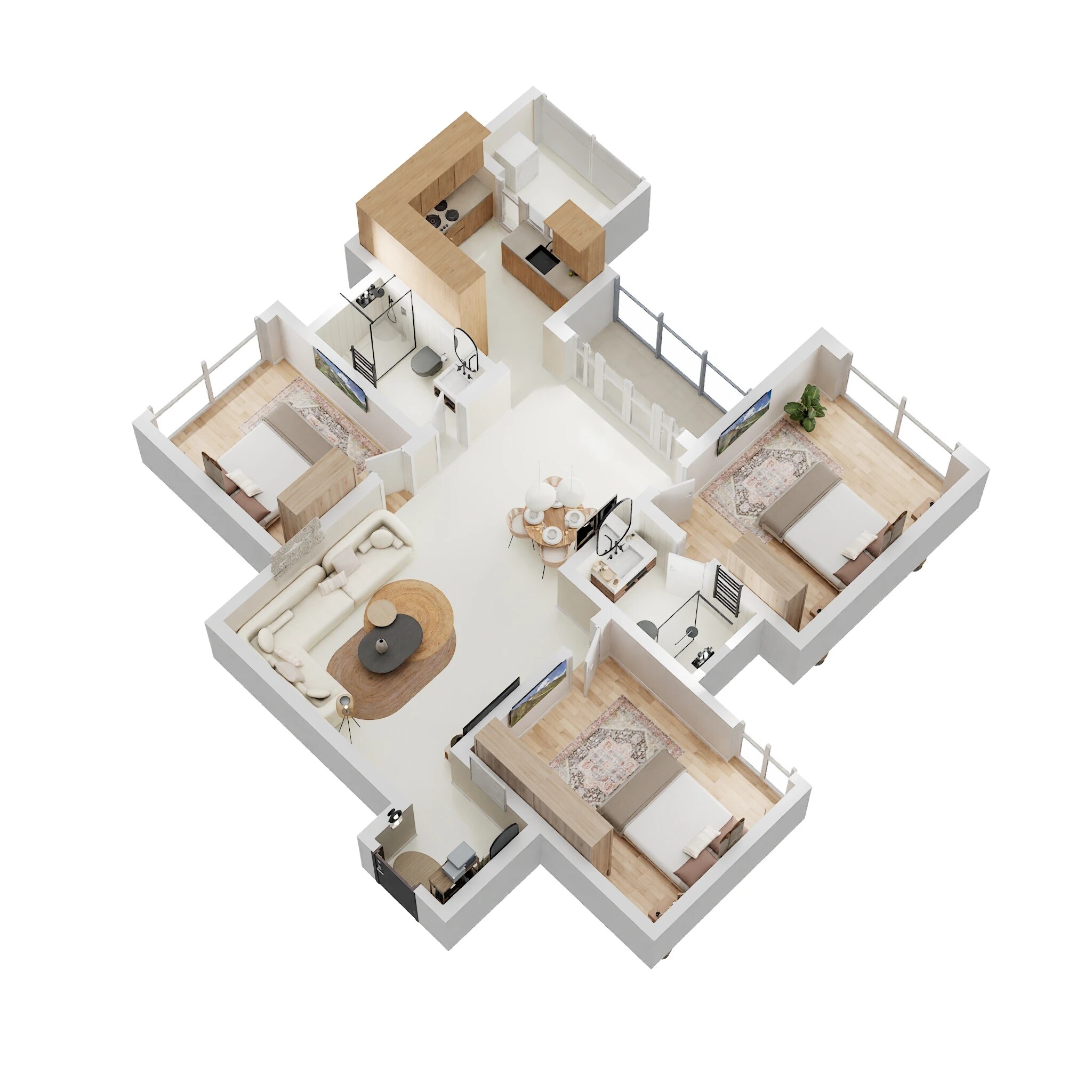 3 BHK 1539 Sq. Ft. Apartment