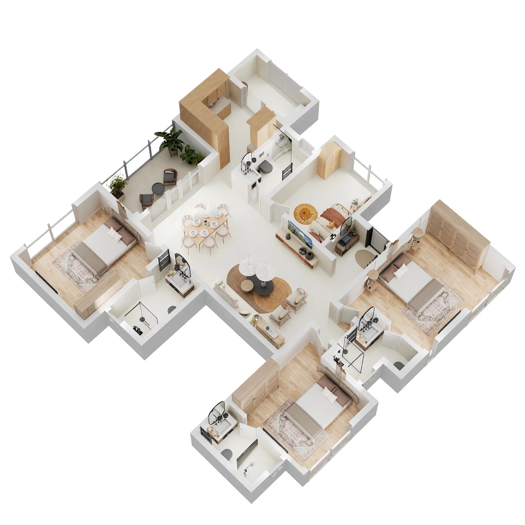 4 BHK 2445 Sq. Ft. Apartment