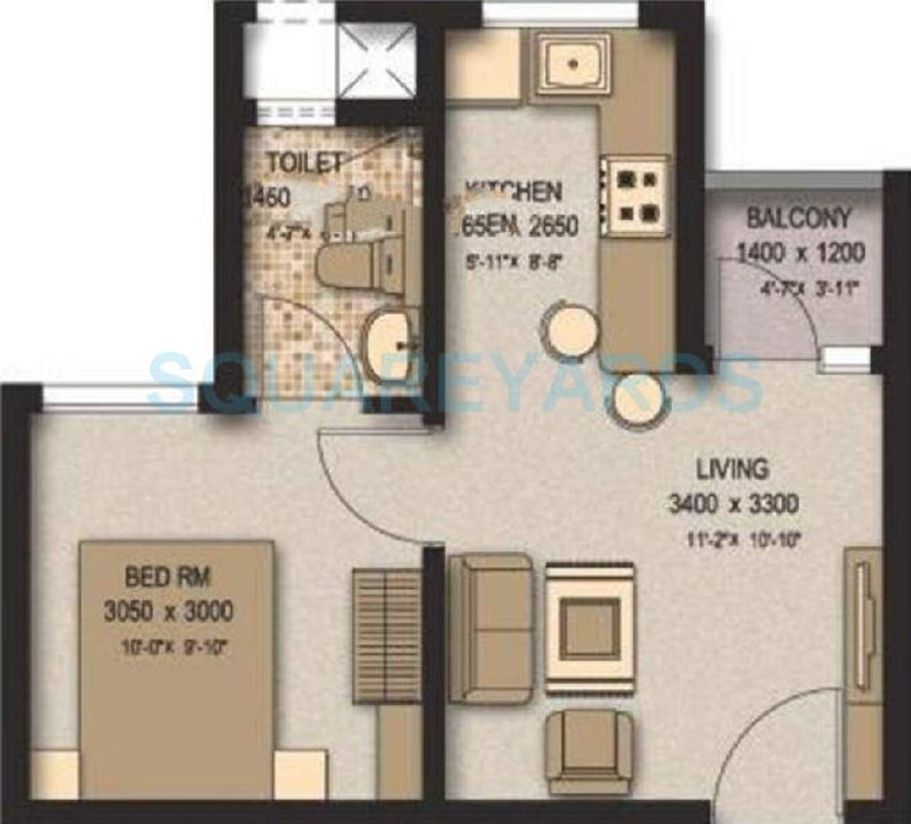 sobha meritta apartment 1bhk 549sqft1