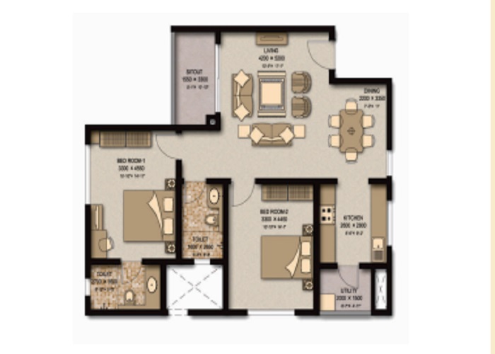 sobha meritta apartment 2 bhk 1402sqft 20265729115716