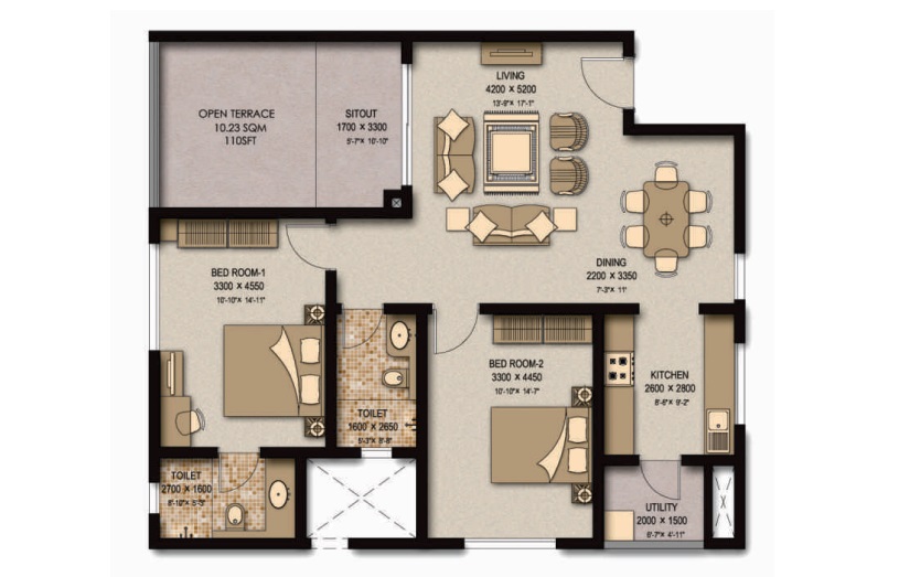 sobha meritta apartment 2 bhk 1662sqft 20260229120258