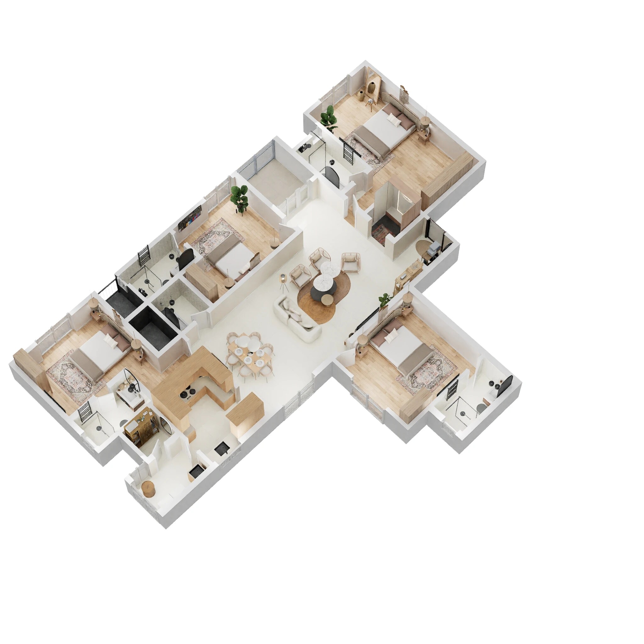 Floor plan of 4 BHK 2531 Sq. Ft. Apartment in Sobha Palacia, Chennai