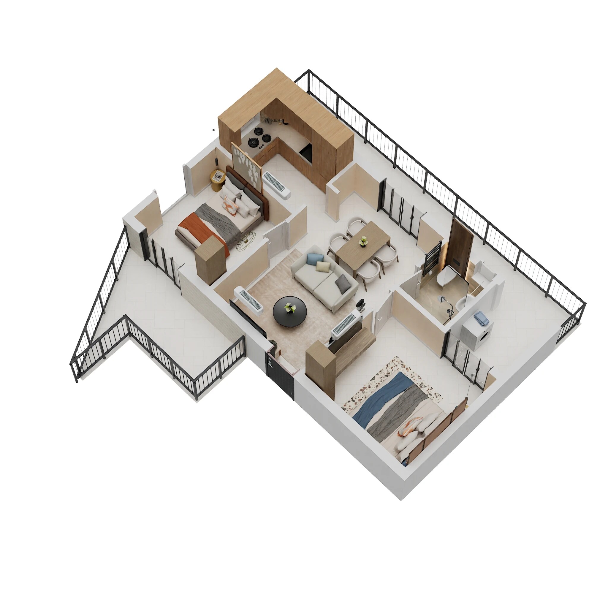 2 BHK 836 Sq. Ft. Apartment