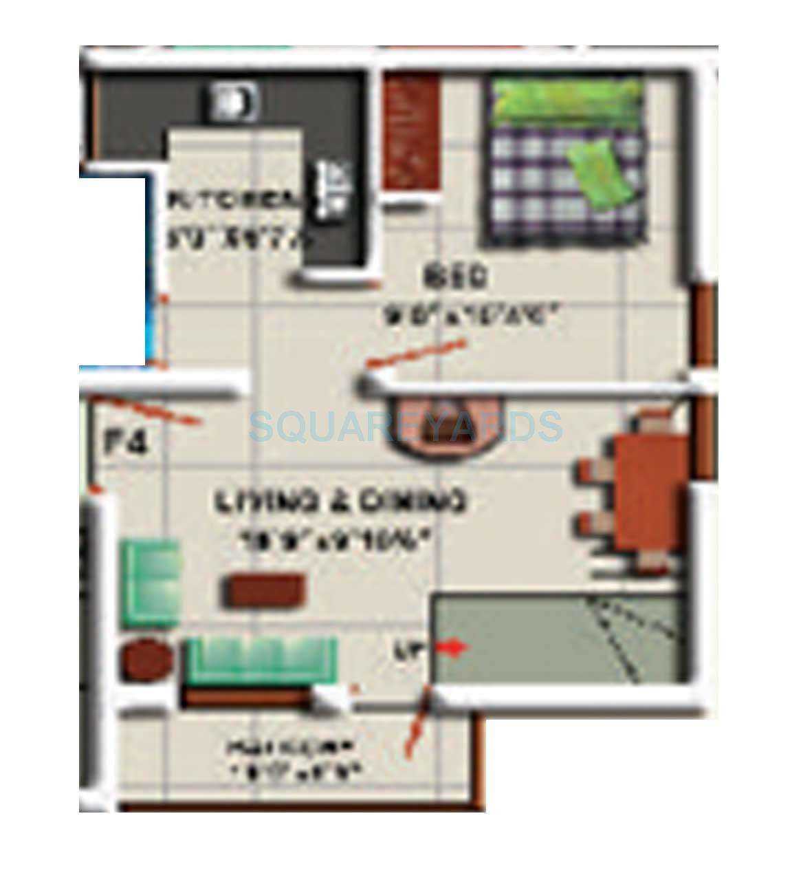 1 BHK 536 Sq. Ft. Apartment in Steps Stone Harine