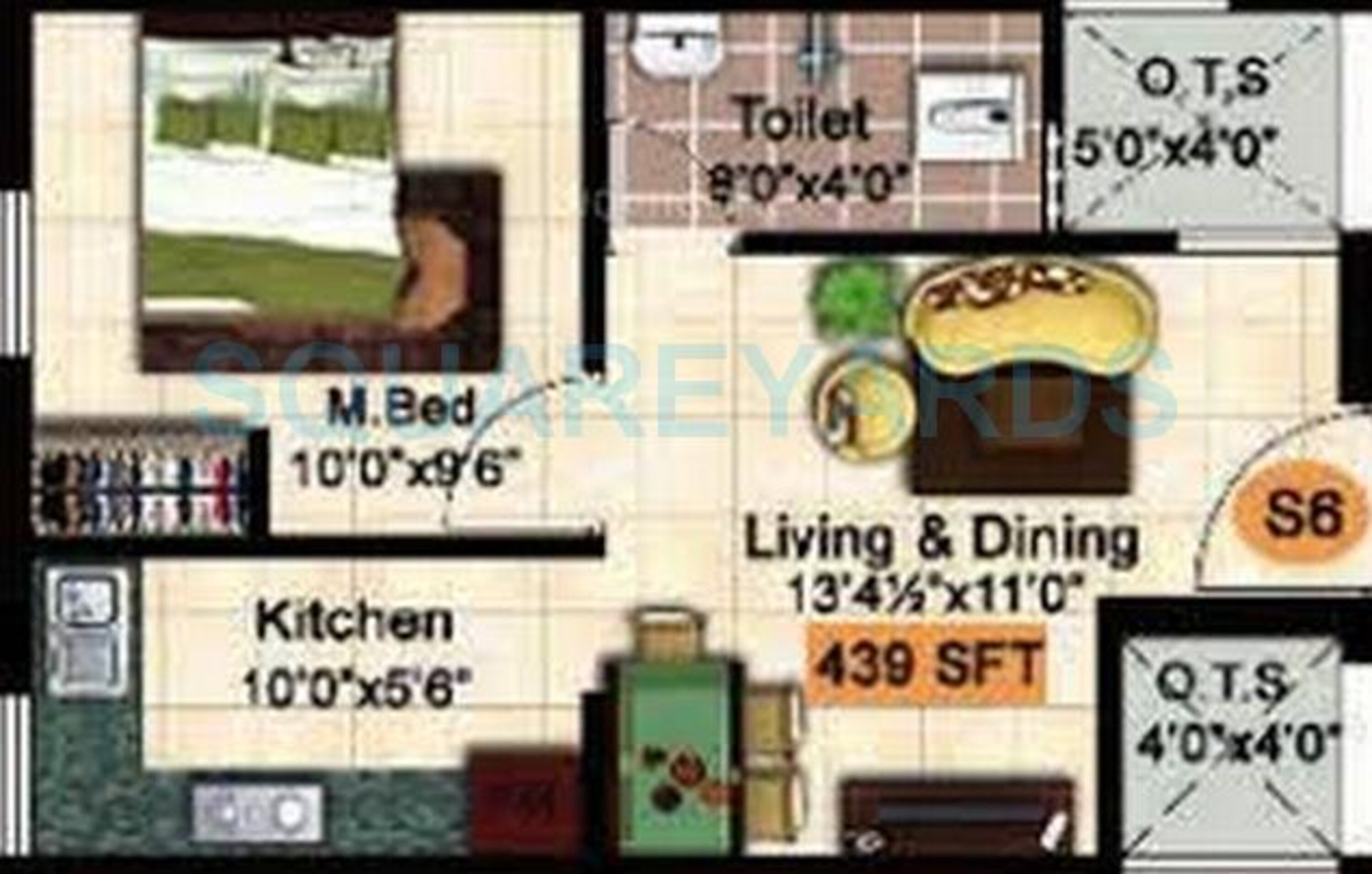steps stone krishu apartment 1bhk 439sqft1