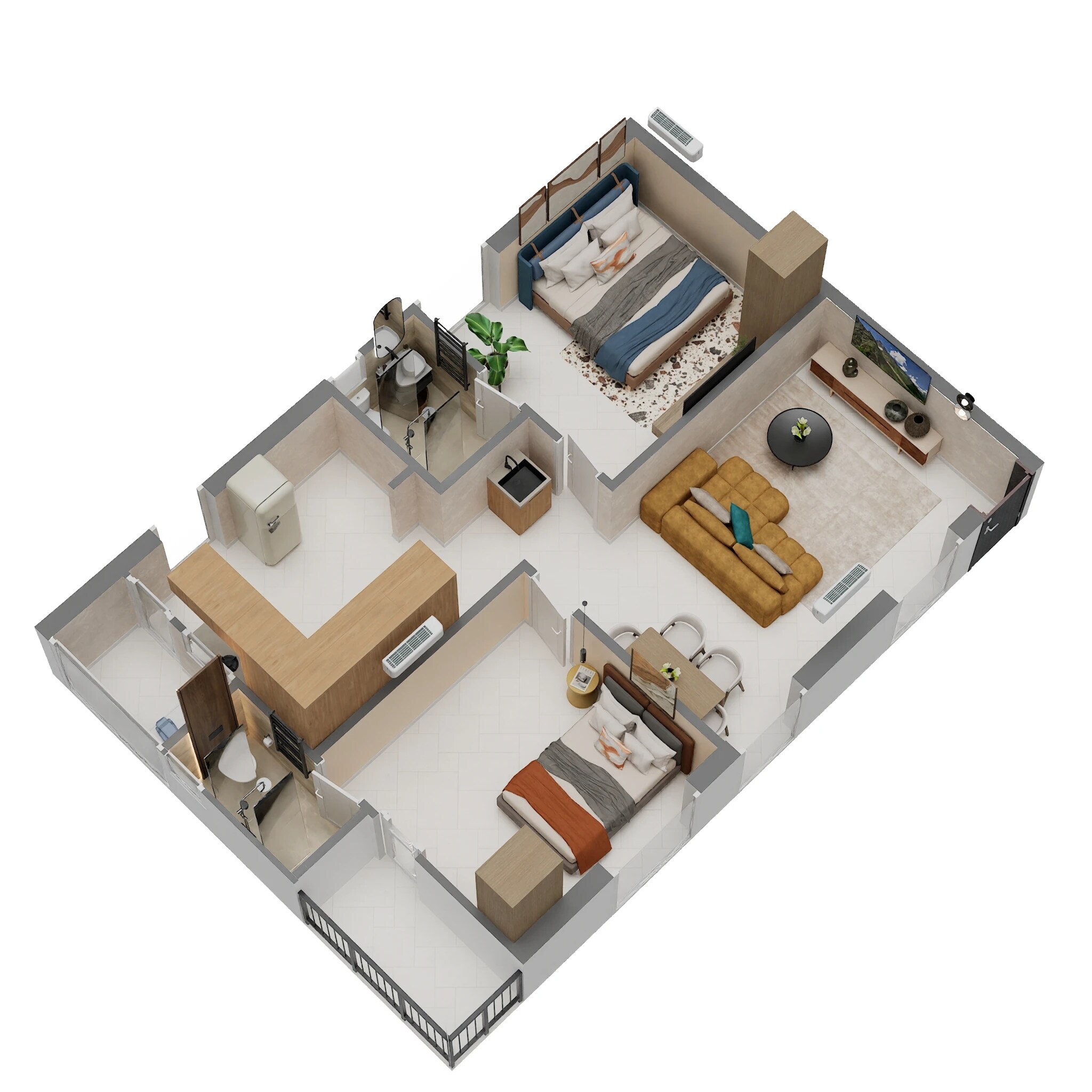 2 BHK 1080 Sq. Ft. Apartment