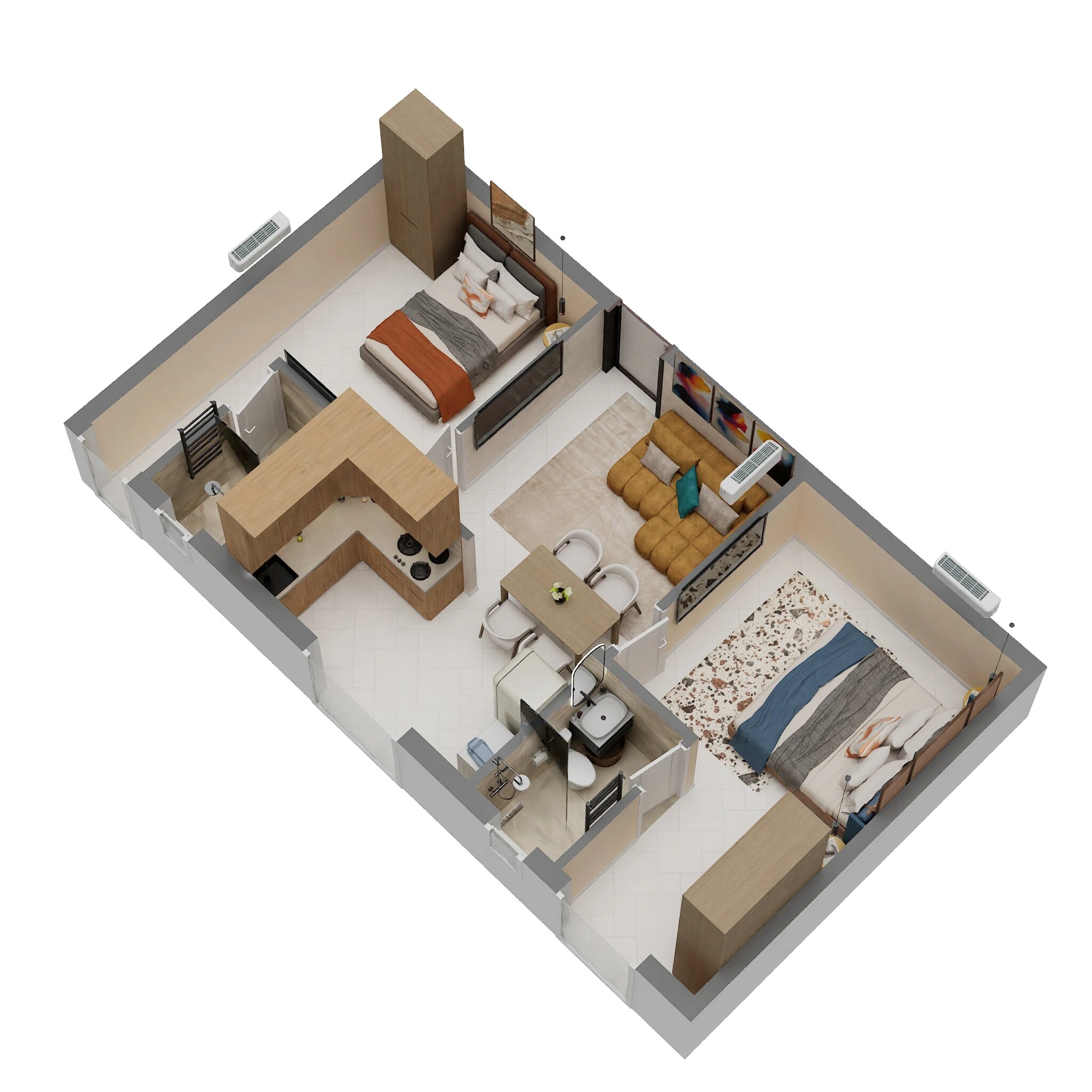2 BHK 873 Sq. Ft. Apartment