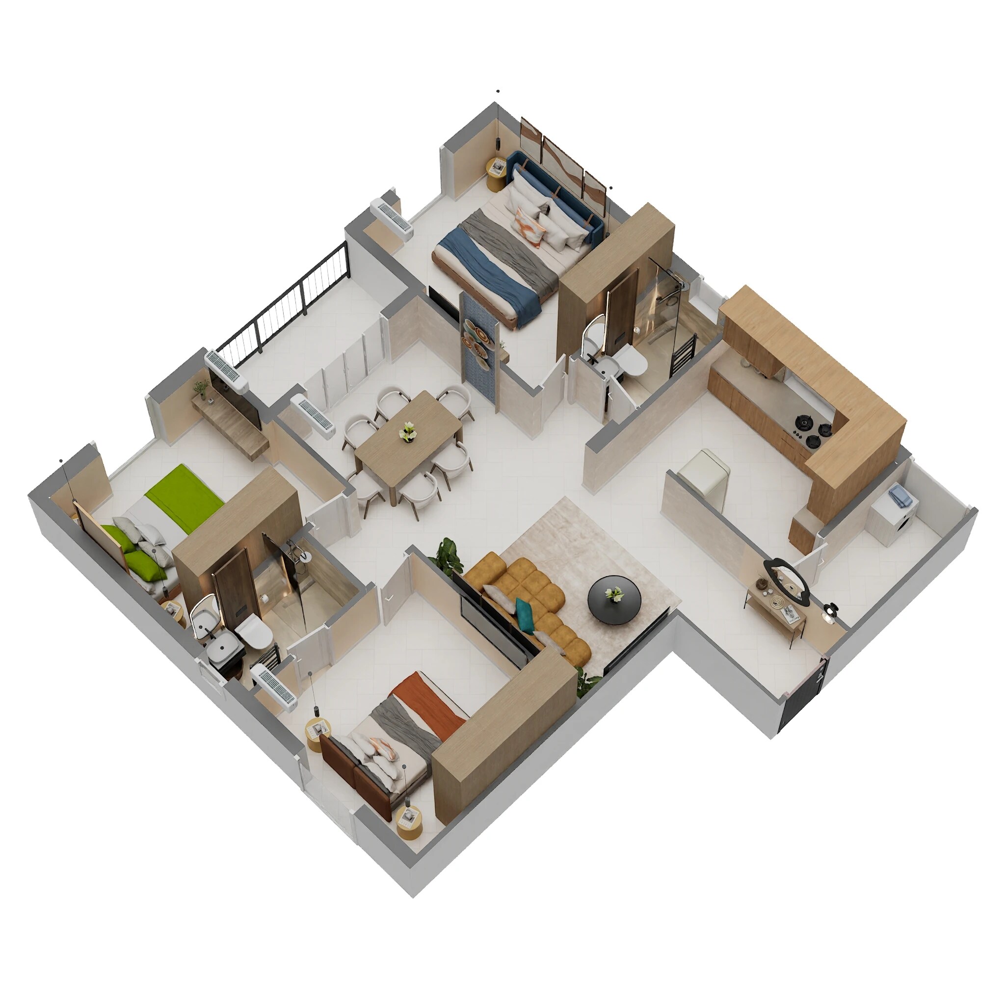 3 BHK 1431 Sq. Ft. Apartment