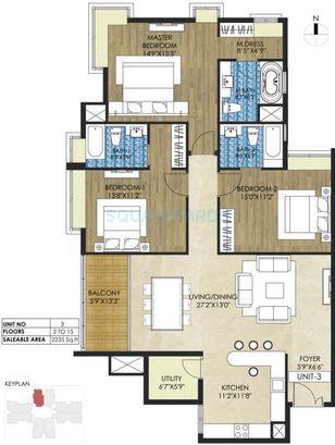 3 BHK 2235 Sq. Ft. Apartment