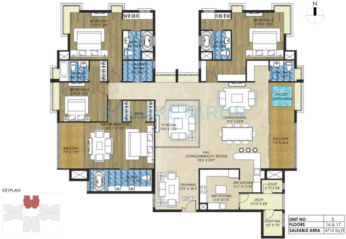 4 BHK 4715 Sq. Ft. Apartment