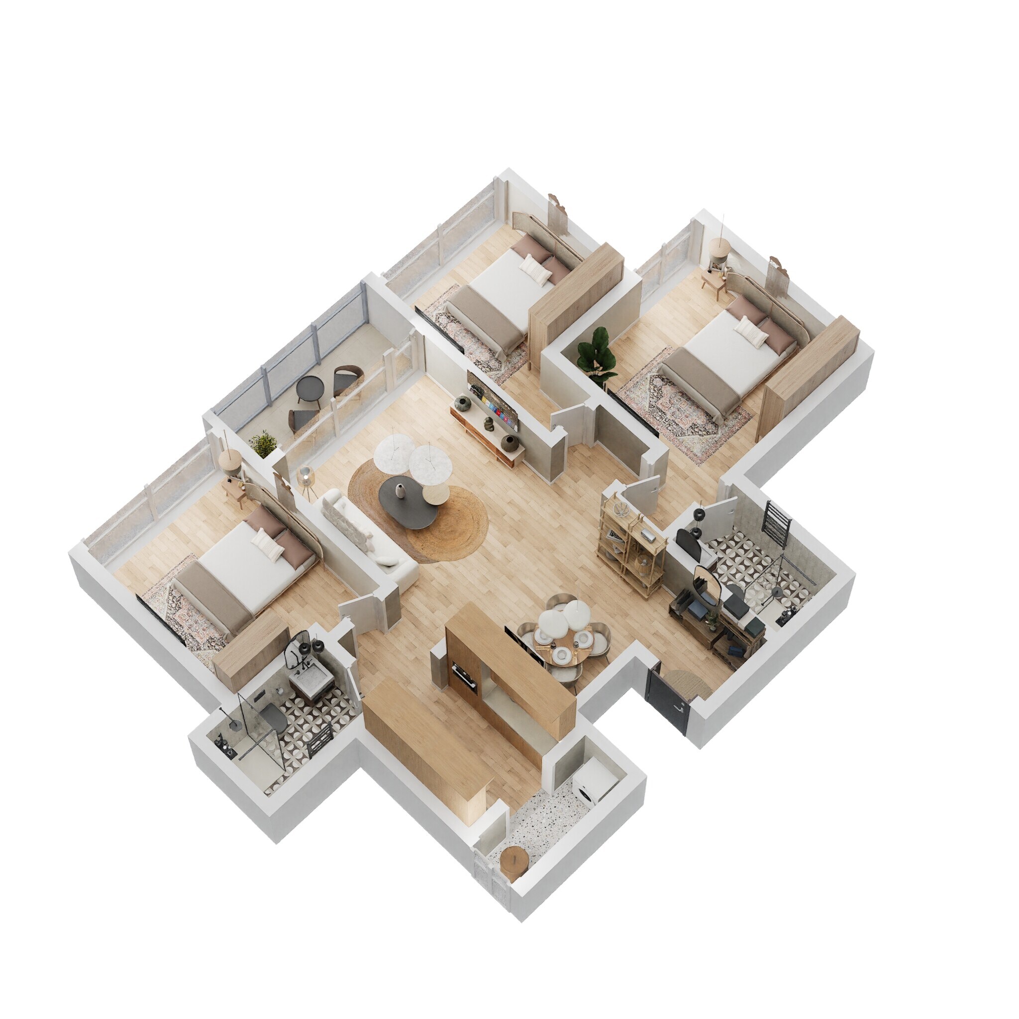 3 BHK 1438 Sq. Ft. Apartment