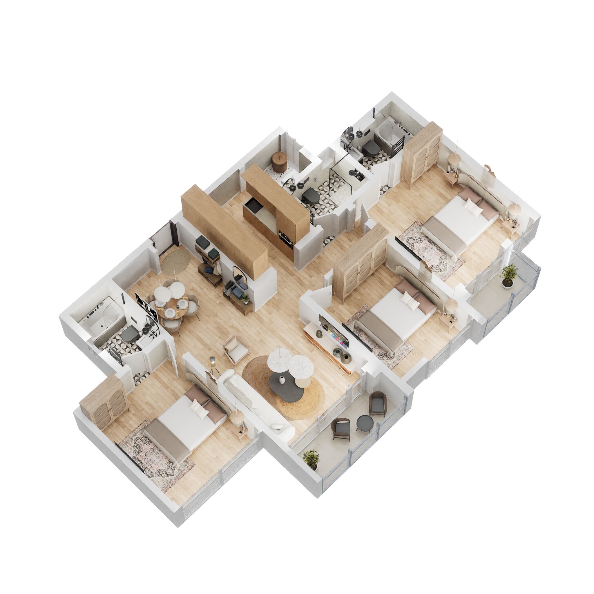 3 BHK 1650 Sq. Ft. Apartment