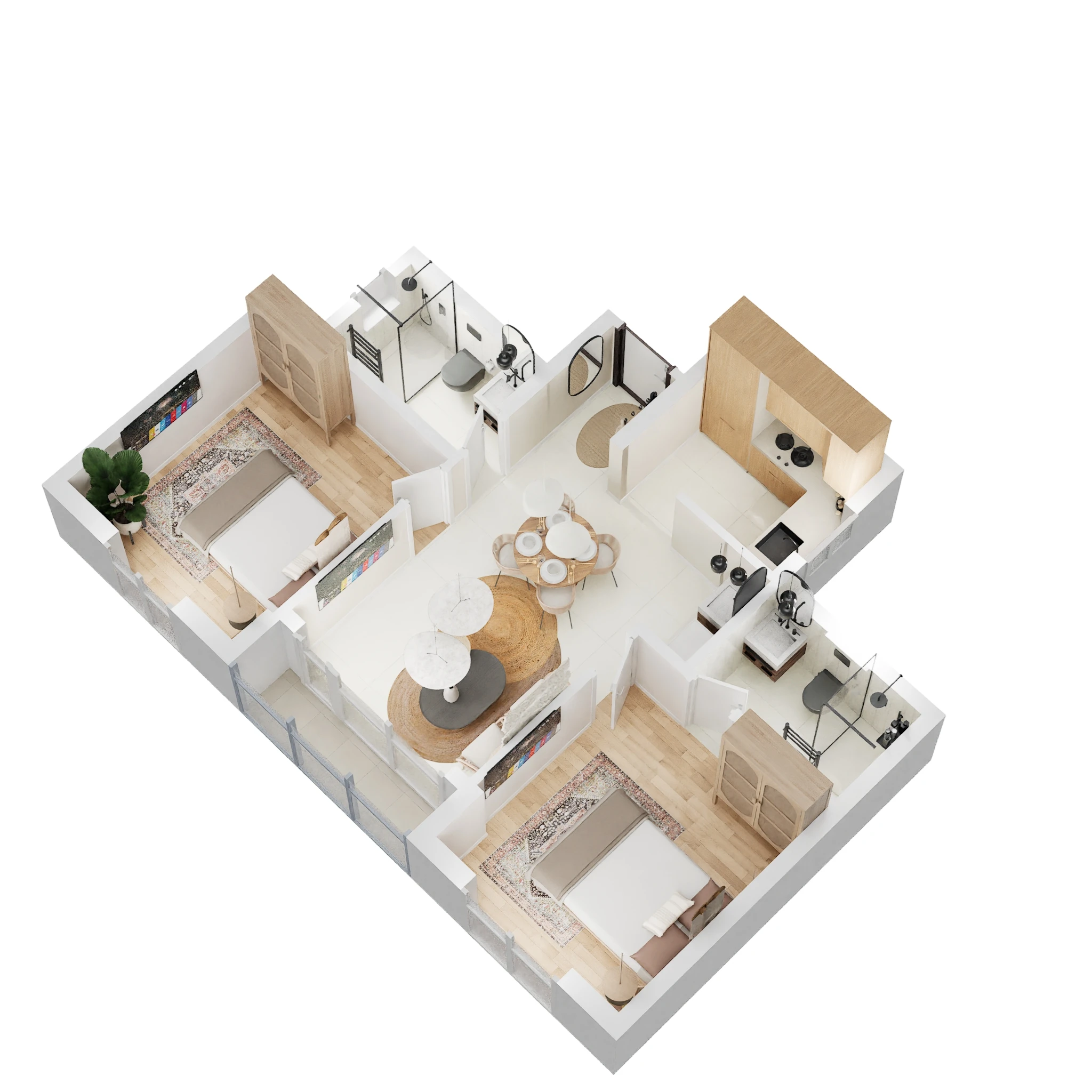 2 BHK 860 Sq. Ft. Apartment in TVS Emerald Green Enclave