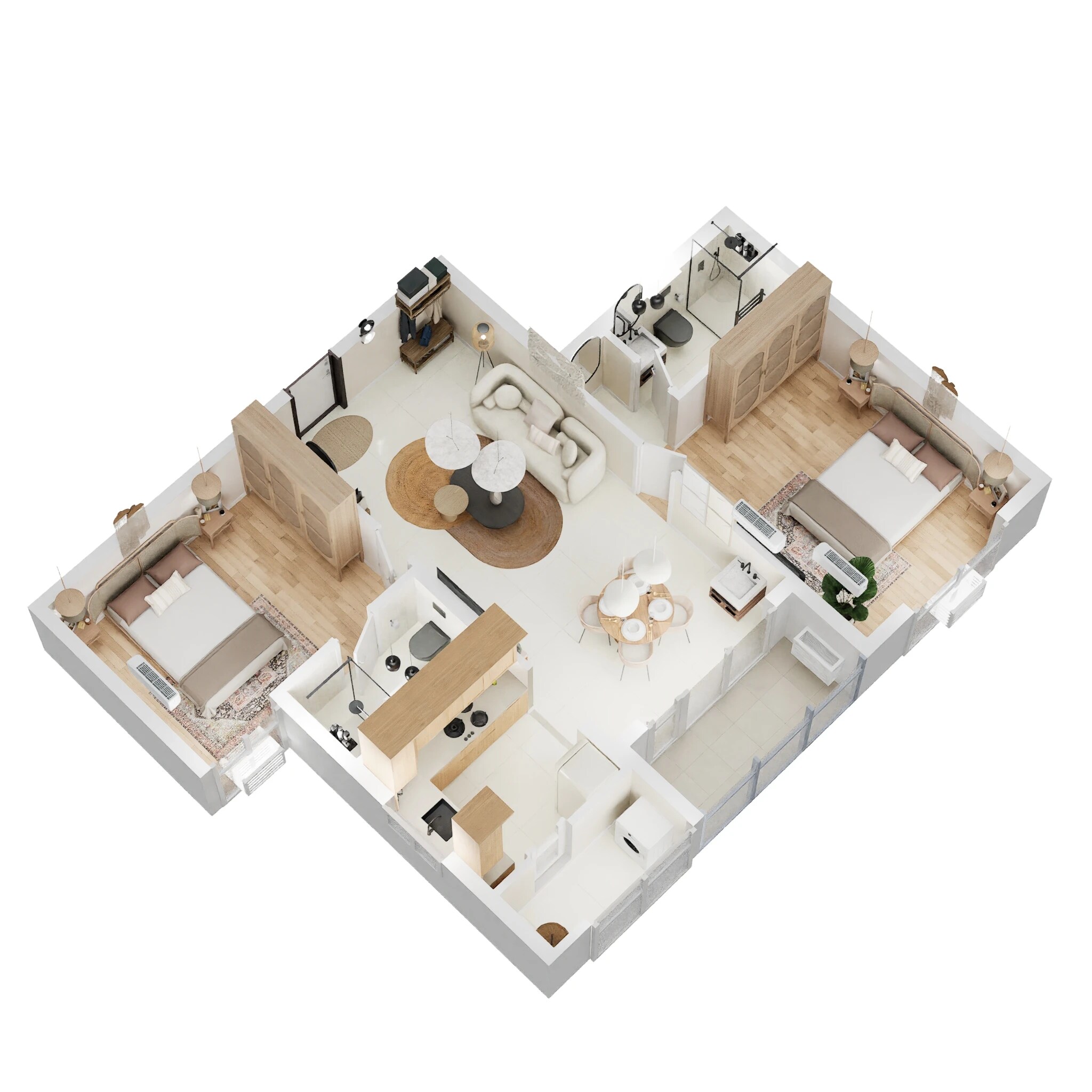 2 BHK 1061 Sq. Ft. Apartment