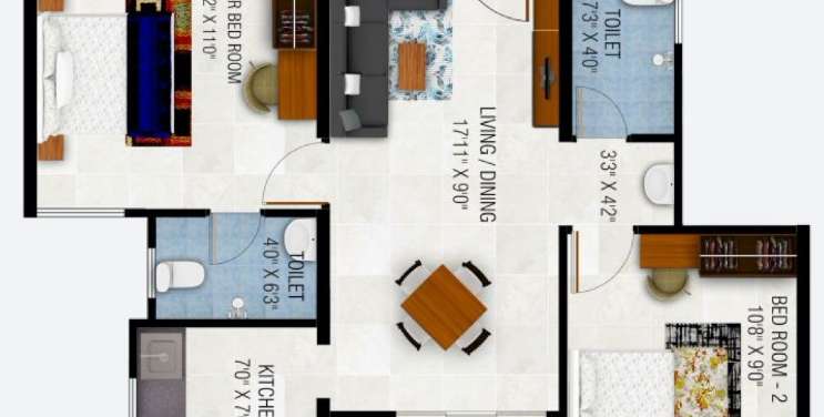 urbanrise codename gold standard apartment 2 bhk 824sqft 20222308102354
