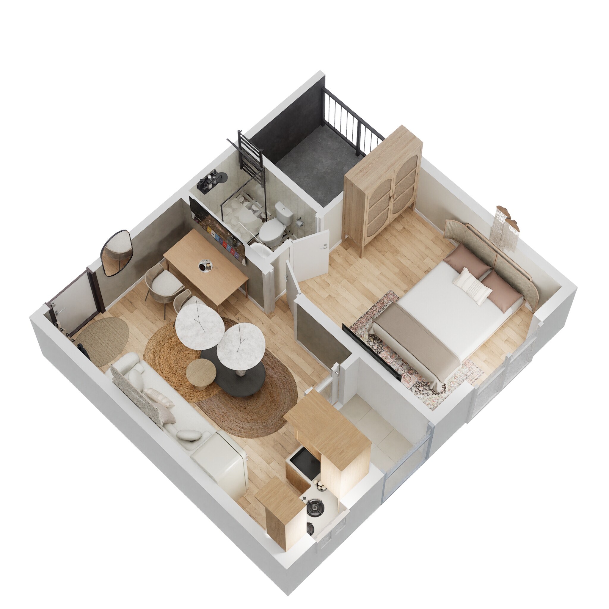 1 BHK 534 Sq. Ft. Apartment