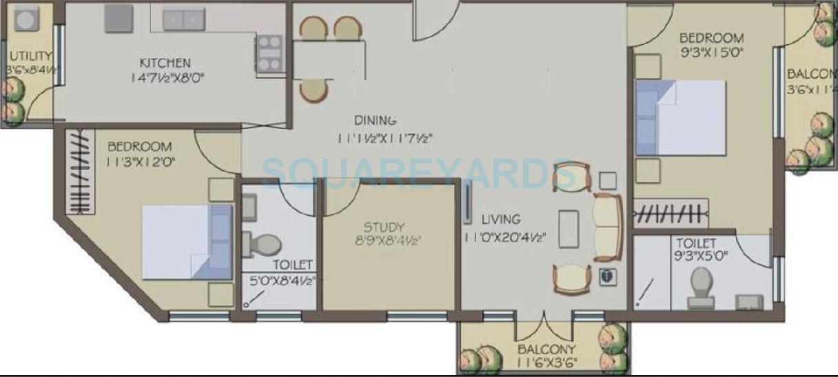 2 BHK 1304 Sq. Ft. Apartment