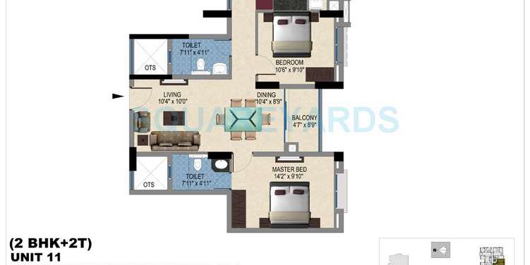 vishwakarma properties skypod apartment 2bhk 1023sqft 1