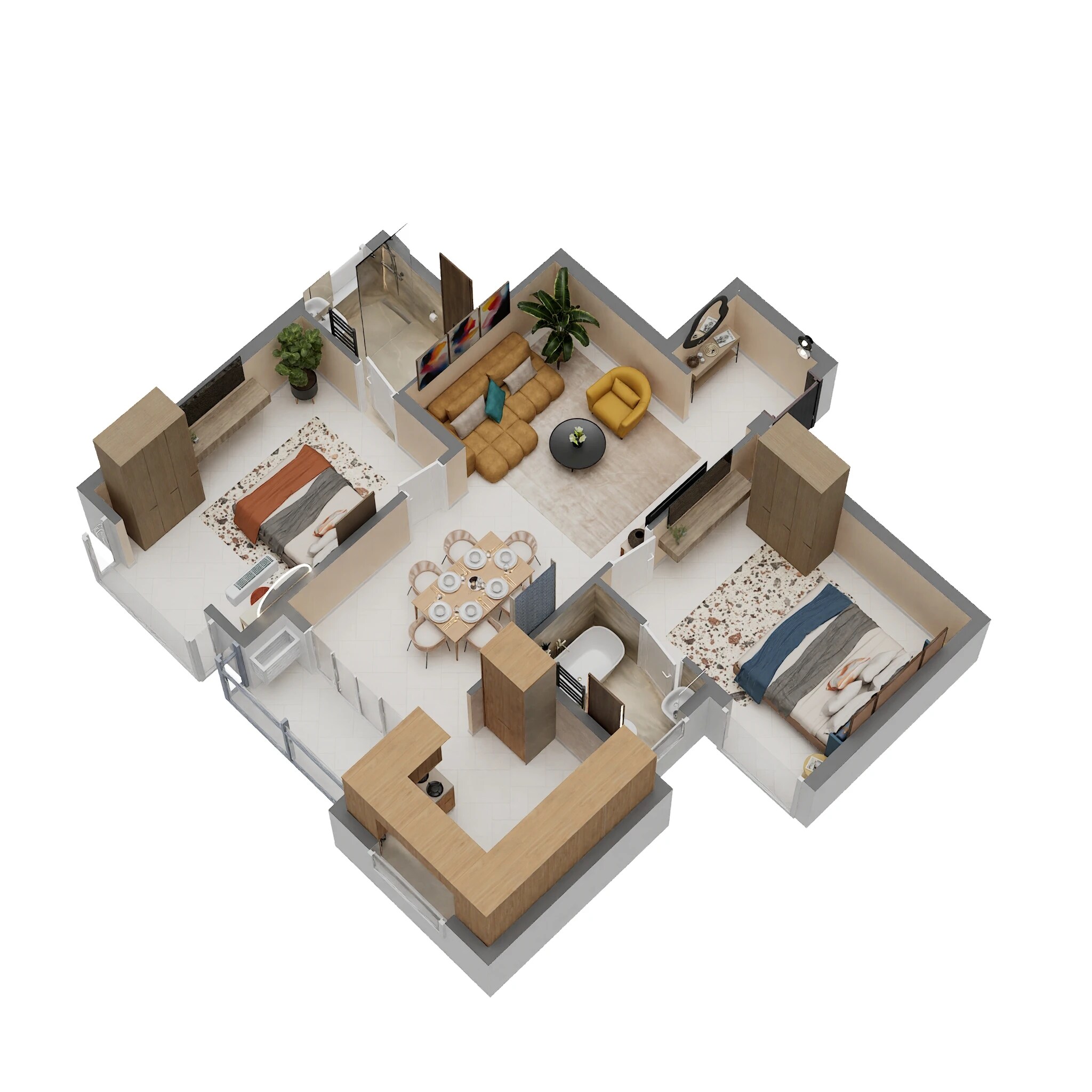 2 BHK 1063 Sq. Ft. Apartment