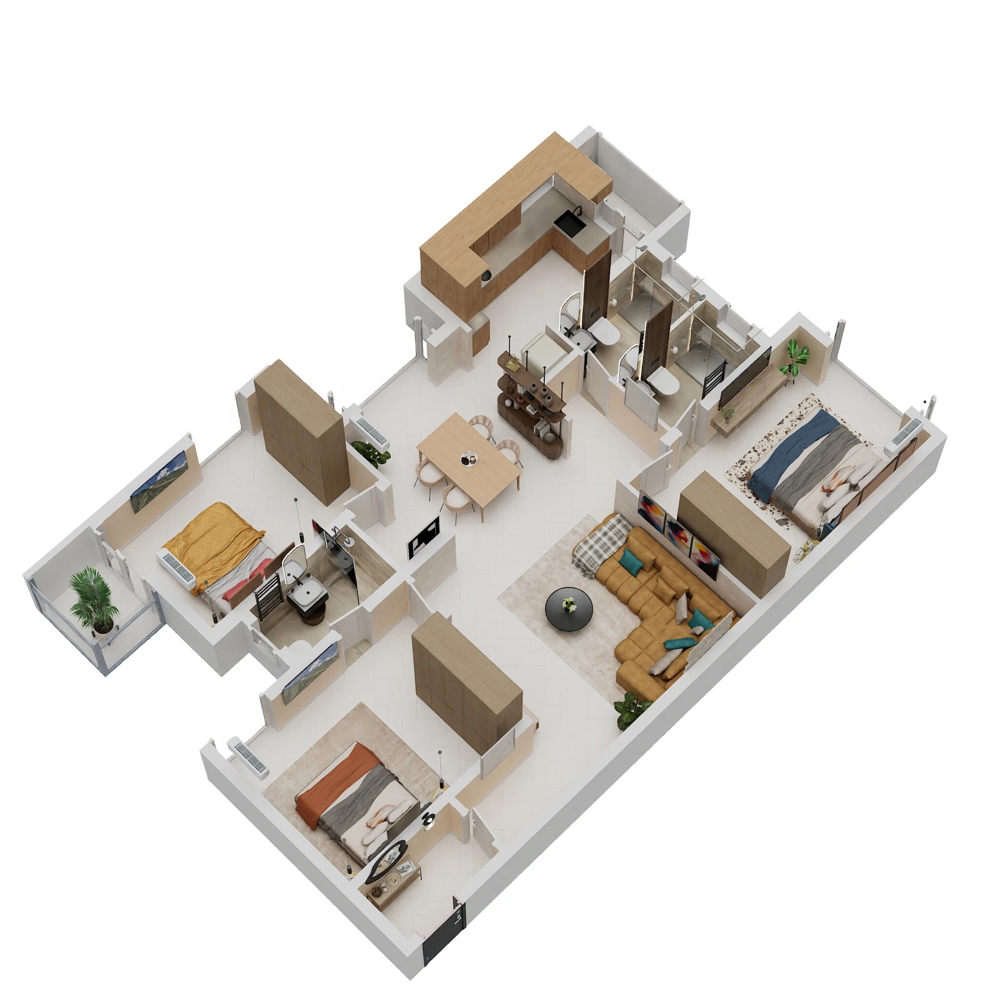 3 BHK 1513 Sq. Ft. Apartment