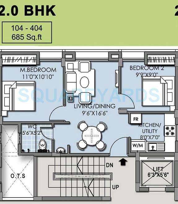 xs real vivacity apartment 2bhk 685sqft1