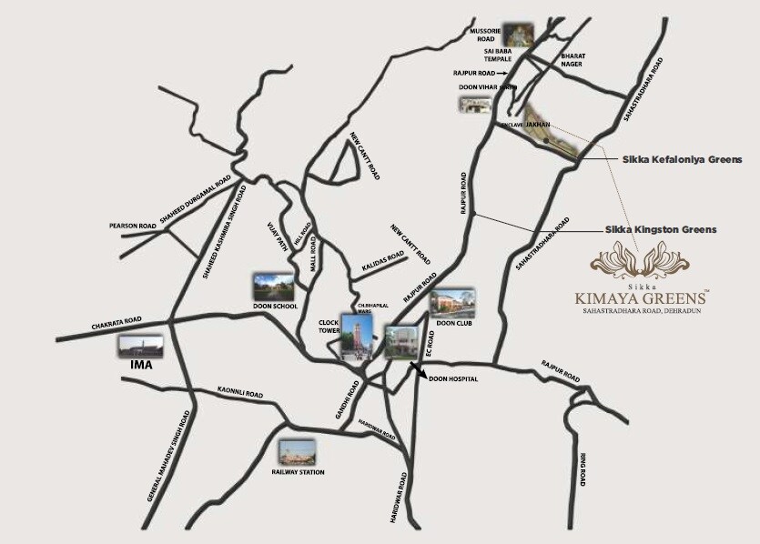 Sikka Kimaya Greens Dehradun Location Image