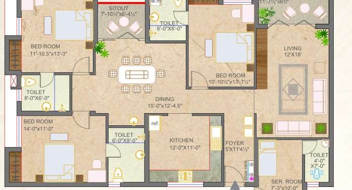 aradhana greens apartment 3 bhk 2253sqft 20204514114510