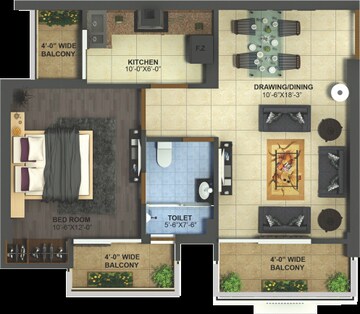  2 BHK Apartment at Lamane Impereial Heights, Kirsali Gaon – for Rent